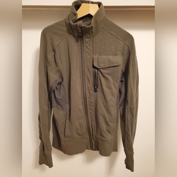 lululemon athletica Other - Vintage Lululemon Luon Vent Tech Full Zip Jacket Pocket. Green, grey. Y2k.